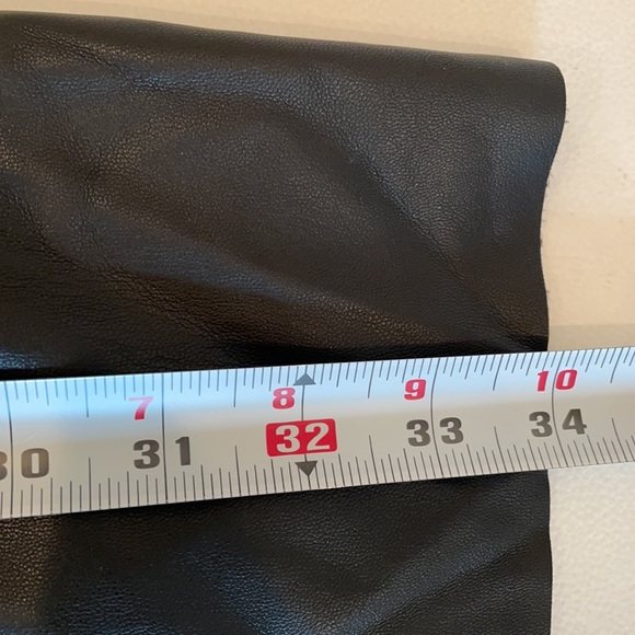 NWT (2) BAR 111 black pleather mini knee big belt tulip hem bodycon fit - Picture 9 of 10